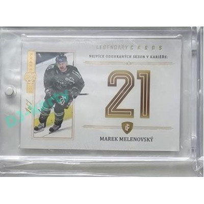 2023 Legendary Cards REKORDY ČESKÉ EXTRALIGY #ZC-S10 Marek Melenovský Základní Část Expo Praha Gold 1/1