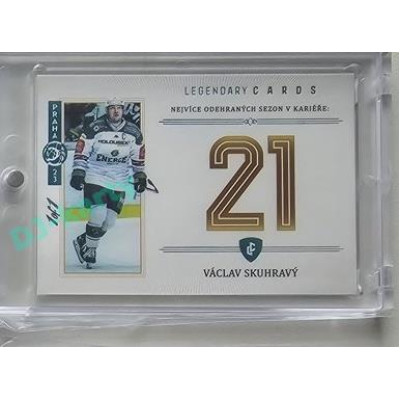 2023 Legendary Cards REKORDY ČESKÉ EXTRALIGY #ZC-S14 Václav Skuhravý Základní Část Expo Praha Turquoise 1/1