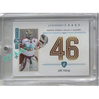 2023 Legendary Cards REKORDY ČESKÉ EXTRALIGY #ZC-MS01 Jiří Trvaj Základní Část Expo Praha Turquoise 1/1