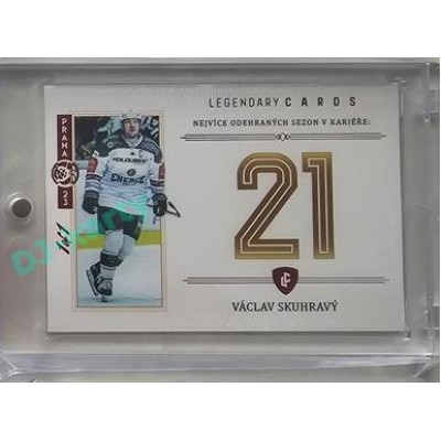 2023 Legendary Cards REKORDY ČESKÉ EXTRALIGY #ZC-S14 Václav Skuhravý Základní Část Expo Praha Red 1/1