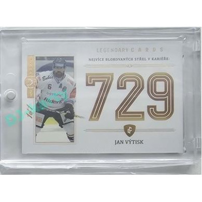 2023 Legendary Cards REKORDY ČESKÉ EXTRALIGY #ZC-MB1 Jan Výtisk Základní Část Expo Praha Gold 1/1