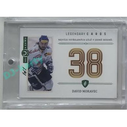 2023 Legendary Cards REKORDY ČESKÉ EXTRALIGY #ZC-GS2 David Moravec Základní Část Expo Praha Emerald 1/1