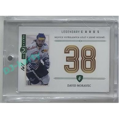 2023 Legendary Cards REKORDY ČESKÉ EXTRALIGY #ZC-GS2 David Moravec Základní Část Expo Praha Emerald 1/1