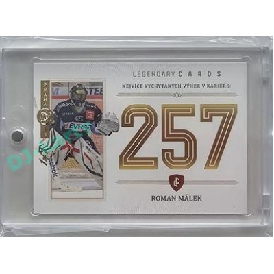 2023 Legendary Cards REKORDY ČESKÉ EXTRALIGY #ZC-WC2  Roman Málek Základní Část Expo Praha Gold 1/1