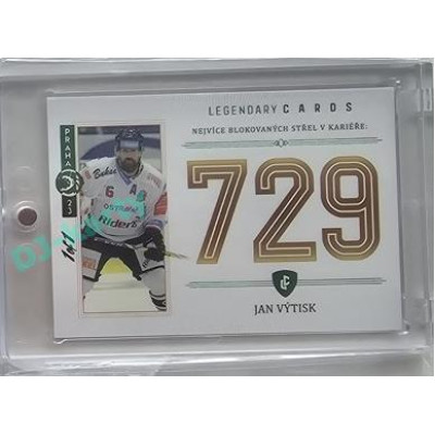 2023 Legendary Cards REKORDY ČESKÉ EXTRALIGY #ZC-MB1 Jan Výtisk Základní Část Expo Praha Emerald 1/1
