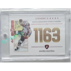 2023 Legendary Cards REKORDY ČESKÉ EXTRALIGY #ZC-U04 Ondřej Kratěna Základní Část Expo Praha Red 1/1
