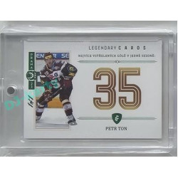 2023 Legendary Cards REKORDY ČESKÉ EXTRALIGY #ZC-GS5 Petr Ton Základní Část Expo Praha Emerald 1/1