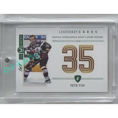 2023 Legendary Cards REKORDY ČESKÉ EXTRALIGY #ZC-GS5 Petr Ton Základní Část Expo Praha Emerald 1/1