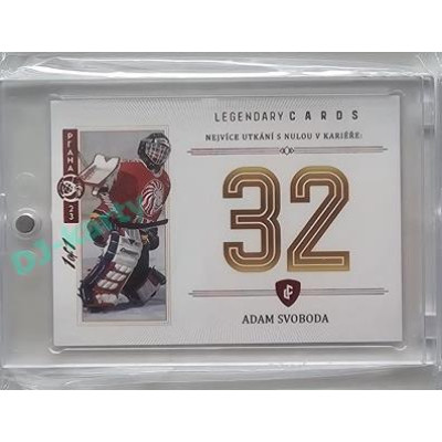 2023 Legendary Cards REKORDY ČESKÉ EXTRALIGY #ZC-MS07 Adam Svoboda Základní Část Expo Praha Red 1/1