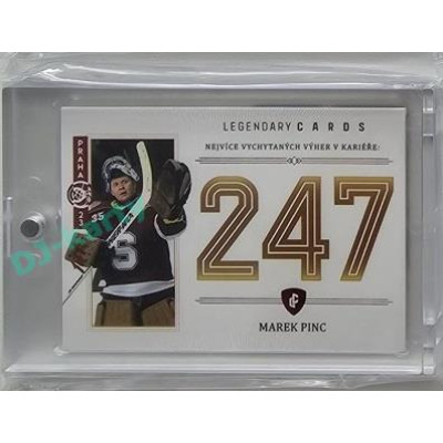 2023 Legendary Cards REKORDY ČESKÉ EXTRALIGY #ZC-WC3 Marek Pinc Základní Část Expo Praha Red 1/1