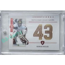 2023 Legendary Cards REKORDY ČESKÉ EXTRALIGY #ZC-MS02 Roman Málek Základní Část Expo Praha Red 1/1