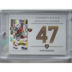 2023 Legendary Cards REKORDY ČESKÉ EXTRALIGY #ZC-AS5 Josef Beránek Základní Část Expo Praha Gold 1/1