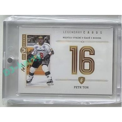 2023 Legendary Cards REKORDY ČESKÉ EXTRALIGY #ZC-PR7 Petr Ton Základní Část Expo Praha Gold 1/1