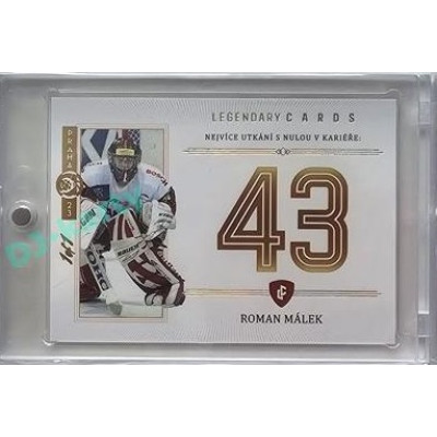 2023 Legendary Cards REKORDY ČESKÉ EXTRALIGY #ZC-MS02 Roman Málek Základní Část Expo Praha Gold 1/1