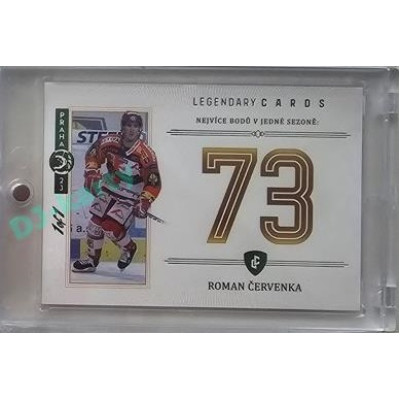 2023 Legendary Cards REKORDY ČESKÉ EXTRALIGY #ZC-PS5 Roman Červenka Základní Část Expo Praha Emerald 1/1