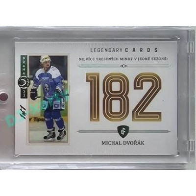 2023 Legendary Cards REKORDY ČESKÉ EXTRALIGY #ZC-PM3 Michal Dvořák Základní Část Expo Praha Emerald 1/1