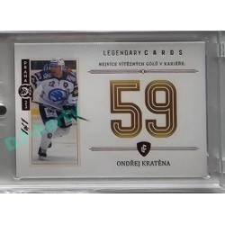 2023 Legendary Cards REKORDY ČESKÉ EXTRALIGY #ZC-WG4 Ondřej Kratěna Základní Část Expo Praha Red 1/1