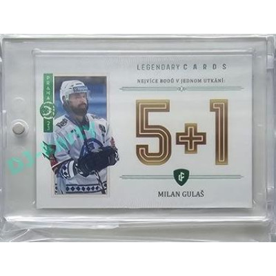 2023 Legendary Cards REKORDY ČESKÉ EXTRALIGY #ZC-GP4 Milan Gulaš Základní Část Expo Praha Emerald 1/1