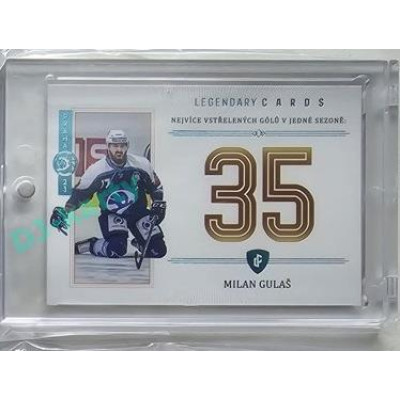 2023 Legendary Cards REKORDY ČESKÉ EXTRALIGY #ZC-GS6 Milan Gulaš Základní Část Expo Praha Turquoise 1/1