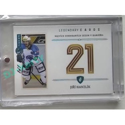 2023 Legendary Cards REKORDY ČESKÉ EXTRALIGY #ZC-S09 Jiří Hanzlík Základní Část Expo Praha Turquoise 1/1