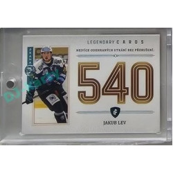2023 Legendary Cards REKORDY ČESKÉ EXTRALIGY #ZC-P02 Jakub Lev Základní Část Expo Praha Turquoise 1/1