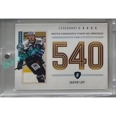 2023 Legendary Cards REKORDY ČESKÉ EXTRALIGY #ZC-P02 Jakub Lev Základní Část Expo Praha Turquoise 1/1