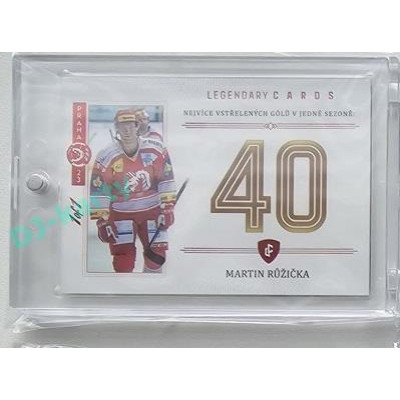 2023 Legendary Cards REKORDY ČESKÉ EXTRALIGY #ZC-GS1 Martin Růžička Základní Část Expo Praha Red 1/1