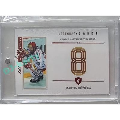 2023 Legendary Cards REKORDY ČESKÉ EXTRALIGY #ZC-MH5 Martin Růžička Základní Část Expo Praha Red 1/1