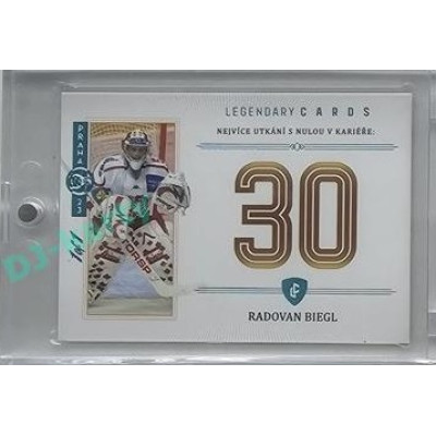 2023 Legendary Cards REKORDY ČESKÉ EXTRALIGY #ZC-MS10 Radovan Biegl Základní Část Expo Praha Turquoise 1/1