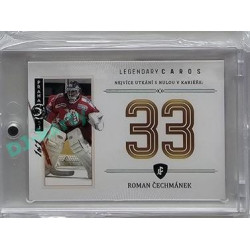 2023 Legendary Cards REKORDY ČESKÉ EXTRALIGY #ZC-MS06 Roman Čechmánek Základní Část Expo Praha Emerald 1/1