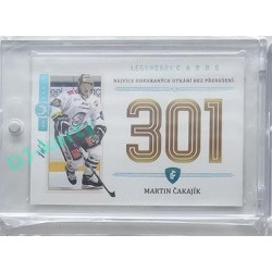 2023 Legendary Cards REKORDY ČESKÉ EXTRALIGY #ZC-P04 Martin Čakajík Základní Část Expo Praha Turquoise 1/1