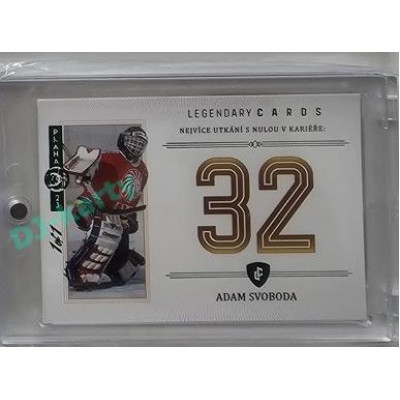 2023 Legendary Cards REKORDY ČESKÉ EXTRALIGY #ZC-MS07 Adam Svoboda Základní Část Expo Praha Emerald 1/1