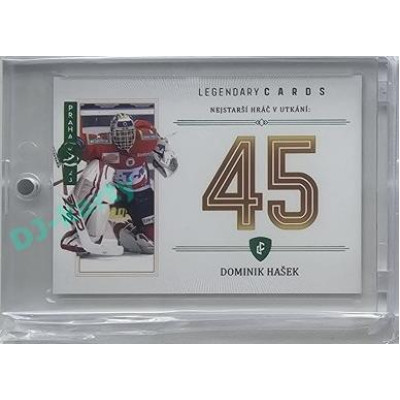 2023 Legendary Cards REKORDY ČESKÉ EXTRALIGY #ZC-03 Dominik Hašek Základní část Expo Praha Emerald 1/1