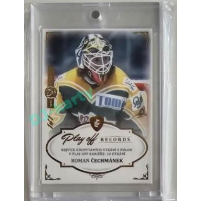 2023 Legendary Cards REKORDY ČESKÉ EXTRALIGY #PS-03 Roman Čechmánek Play Off Expo Praha Gold 1/1
