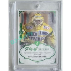 2023 Legendary Cards REKORDY ČESKÉ EXTRALIGY #PG-03 Roman Čechmánek Play Off Expo Praha Emerald 1/1