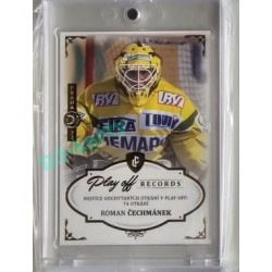 2023 Legendary Cards REKORDY ČESKÉ EXTRALIGY #PG-03 Roman Čechmánek Play Off Expo Praha Gold 1/1