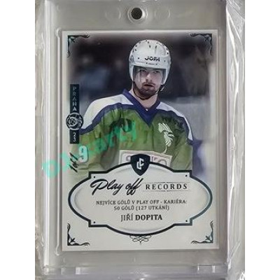2023 Legendary Cards REKORDY ČESKÉ EXTRALIGY #PGC-05 Jiří Dopita Play Off Expo Praha Turquoise 1/1