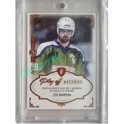 2023 Legendary Cards REKORDY ČESKÉ EXTRALIGY #PGC-05 Jiří Dopita Play Off Expo Praha Gold 1/1