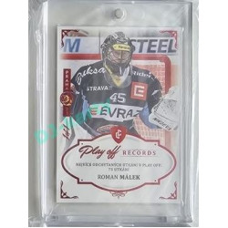 2023 Legendary Cards REKORDY ČESKÉ EXTRALIGY #PG-04 Roman Málek Play Off Expo Praha Red 1/1