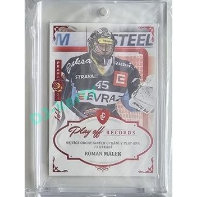 2023 Legendary Cards REKORDY ČESKÉ EXTRALIGY #PG-04 Roman Málek Play Off Expo Praha Red 1/1
