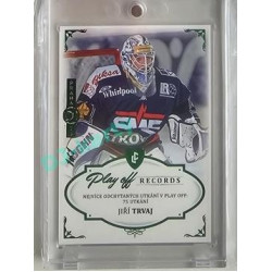 2023 Legendary Cards REKORDY ČESKÉ EXTRALIGY #PG-02 Jiří Trvaj Play Off Expo Praha Emerald 1/1