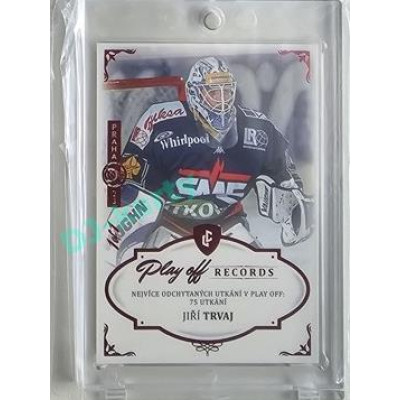 2023 Legendary Cards REKORDY ČESKÉ EXTRALIGY #PG-02 Jiří Trvaj Play Off Expo Praha Red 1/1