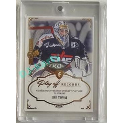 2023 Legendary Cards REKORDY ČESKÉ EXTRALIGY #PG-02 Jiří Trvaj Play Off Expo Praha Gold 1/1