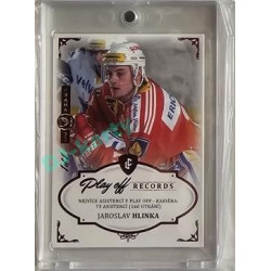 2023 Legendary Cards REKORDY ČESKÉ EXTRALIGY #PAC-04 Jaroslav Hlinka Play Off Expo Praha Red 1/1