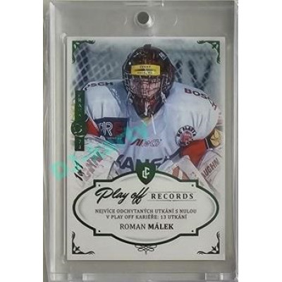 2023 Legendary Cards REKORDY ČESKÉ EXTRALIGY #PS-01 Roman Málek Play Off Expo Praha Emerald 1/1