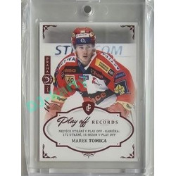 2023 Legendary Cards REKORDY ČESKÉ EXTRALIGY #PPG-04 Marek Tomica Play Off Expo Praha Red 1/1