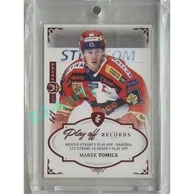 2023 Legendary Cards REKORDY ČESKÉ EXTRALIGY #PPG-04 Marek Tomica Play Off Expo Praha Red 1/1