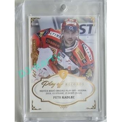 2023 Legendary Cards REKORDY ČESKÉ EXTRALIGY #PPD-01 Petr Kadlec Play Off Expo Praha Gold 1/1