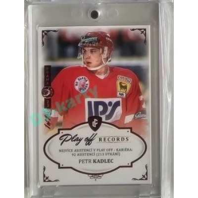 2023 Legendary Cards REKORDY ČESKÉ EXTRALIGY #PAC-01 Petr Kadlec Play Off Expo Praha Red 1/1