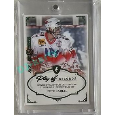 2023 Legendary Cards REKORDY ČESKÉ EXTRALIGY #PPG-01 Petr Kadlec Play Off Expo Praha Emerald 1/1